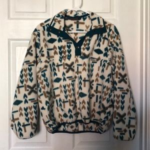 Woolrich patterned fleece pullover
